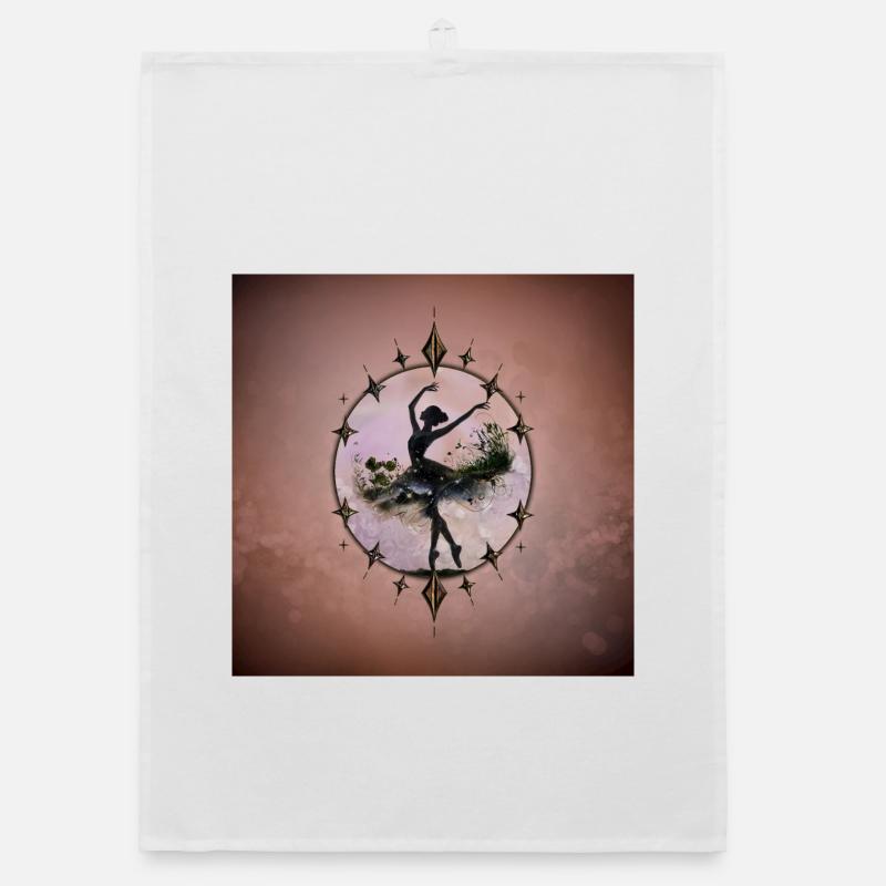 Dancing dancer Organic dish towel