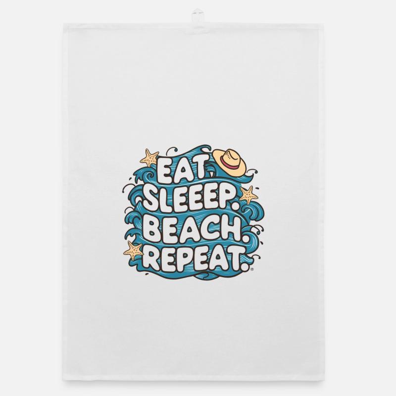 Manger dormir plage répéter Torchon bio