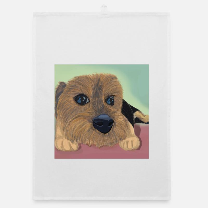 Hundeaugen oder Liebesreflex Organic Geschirrtuch