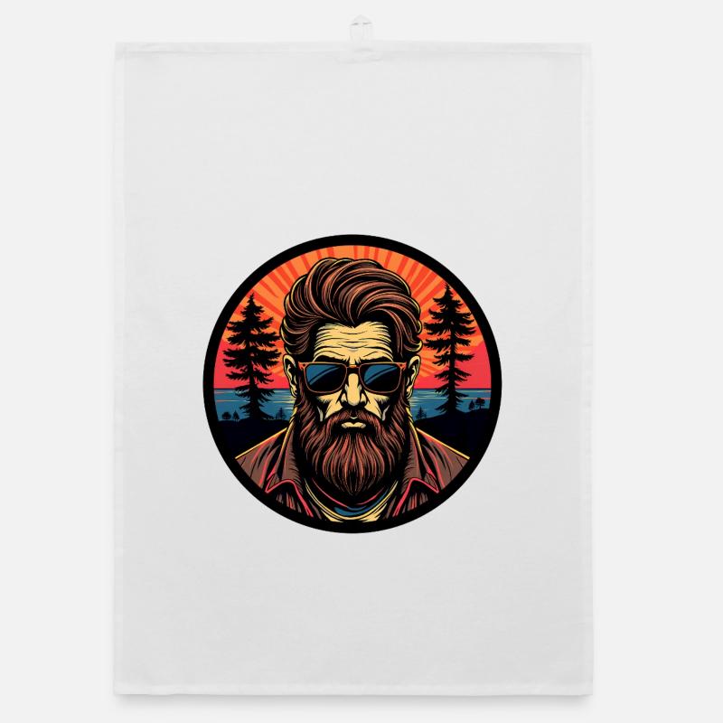 Beard Man Organic dish towel