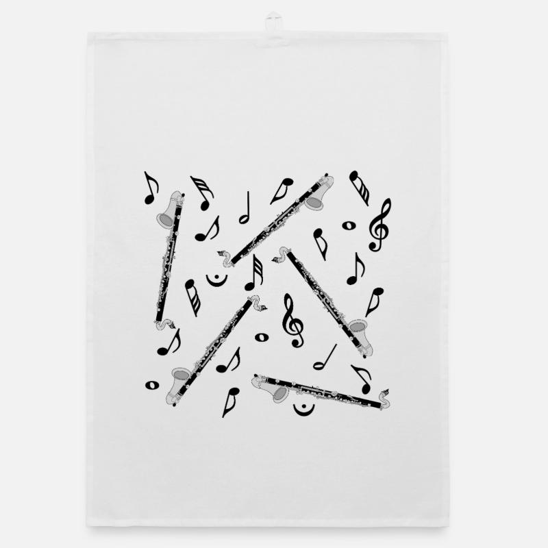 Notes de musique pour clarinette basse Torchon bio