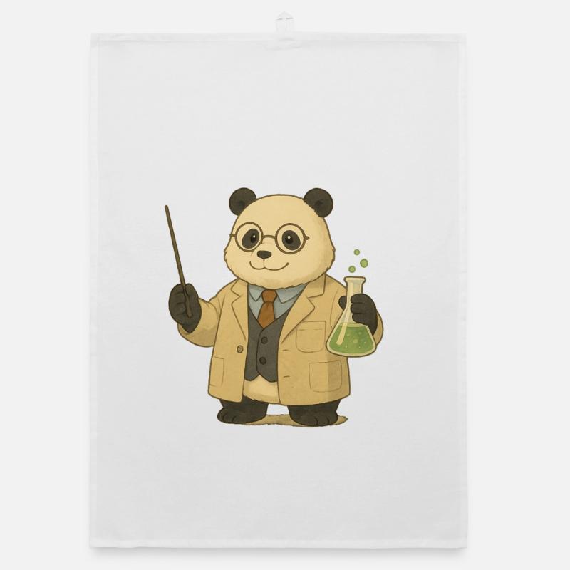 Panda Bear Professeur de chimie Torchon bio