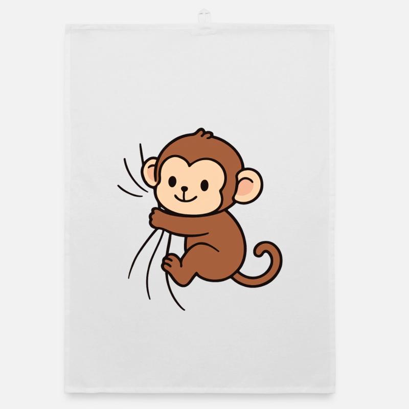 Dear little monkey Organic dish towel