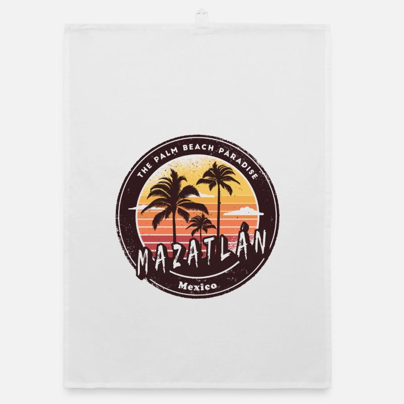 Mazatlán, Mexique, Coucher de soleil Design Torchon bio