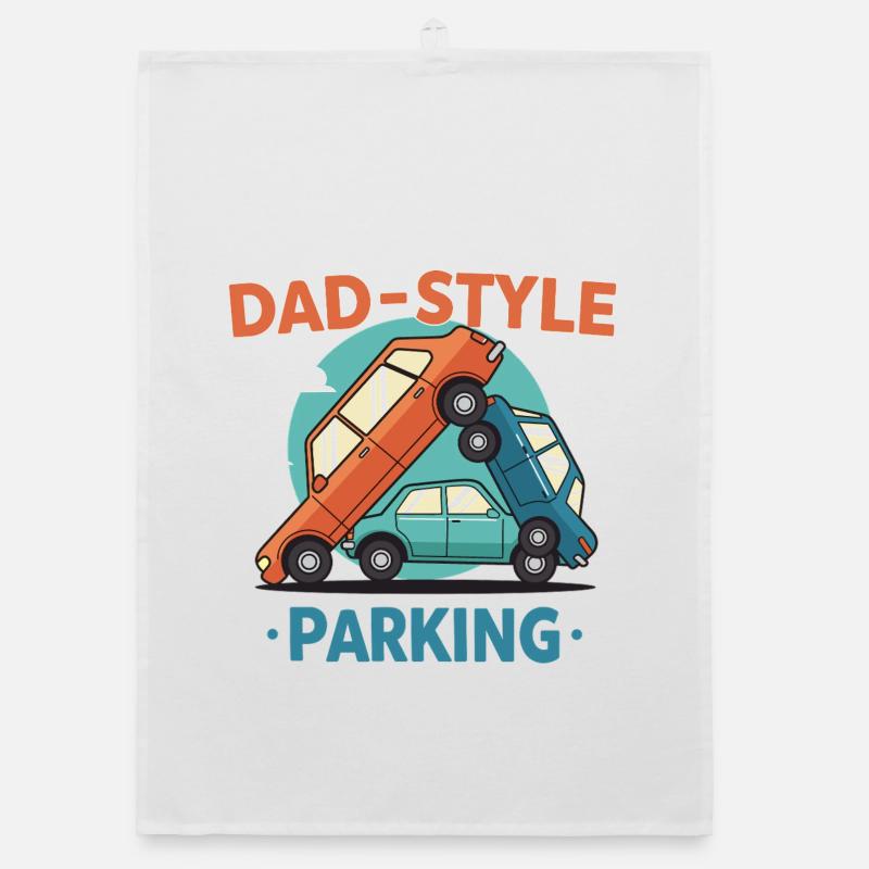 Daddy-style parking Organic dish towel