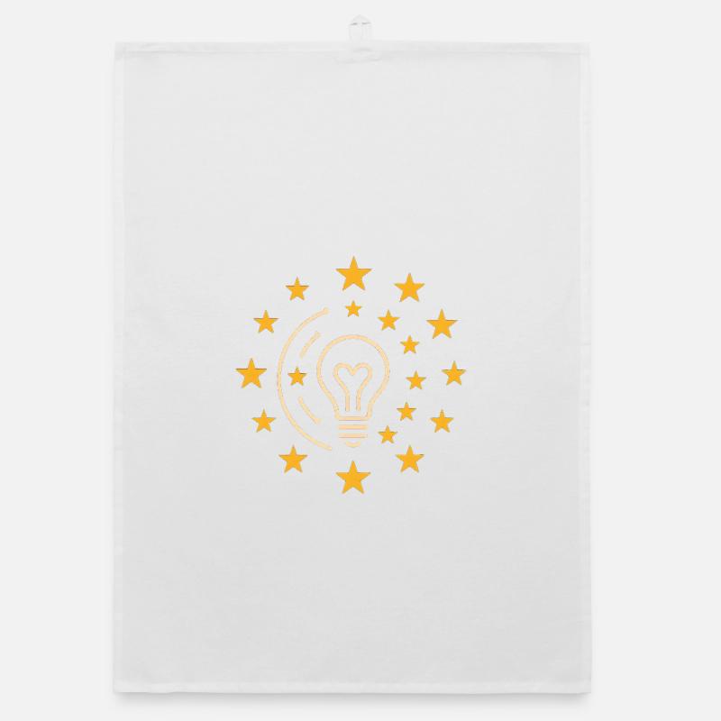 Creative light bulb with star wreath Organic dish towel