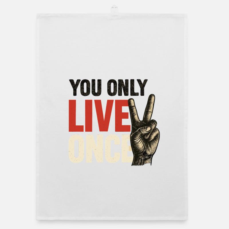 You only live vintage once Organic dish towel