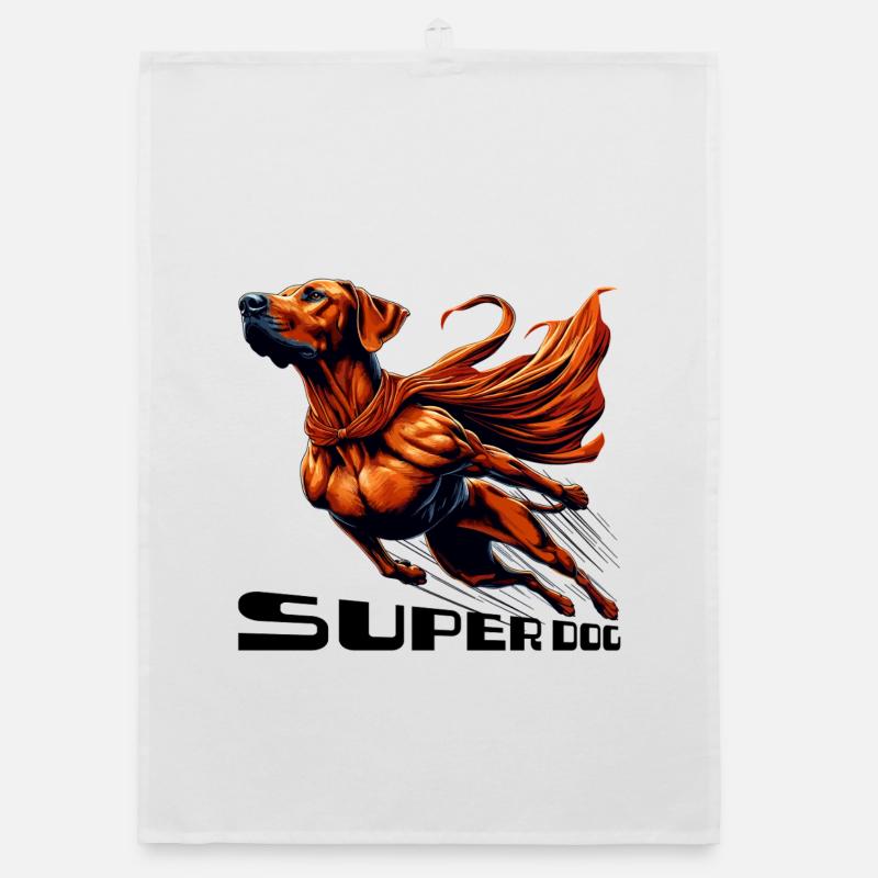 Super chien Rhodesian Ridgeback RR Ridgie cadeau Torchon bio