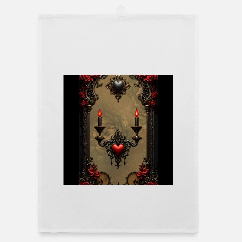 Gothic Romance: Hidden Passion Organic dish towel