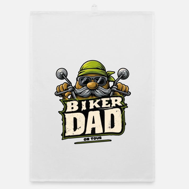 Biker dad Organic dish towel