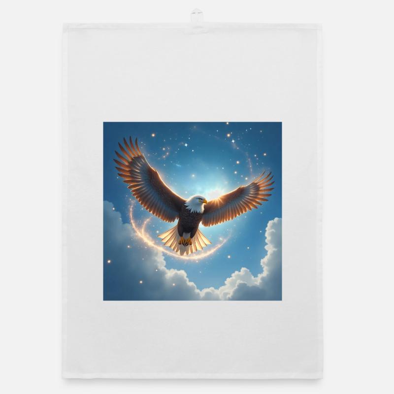 Power Animal Eagle in the Sky Organic dish towel