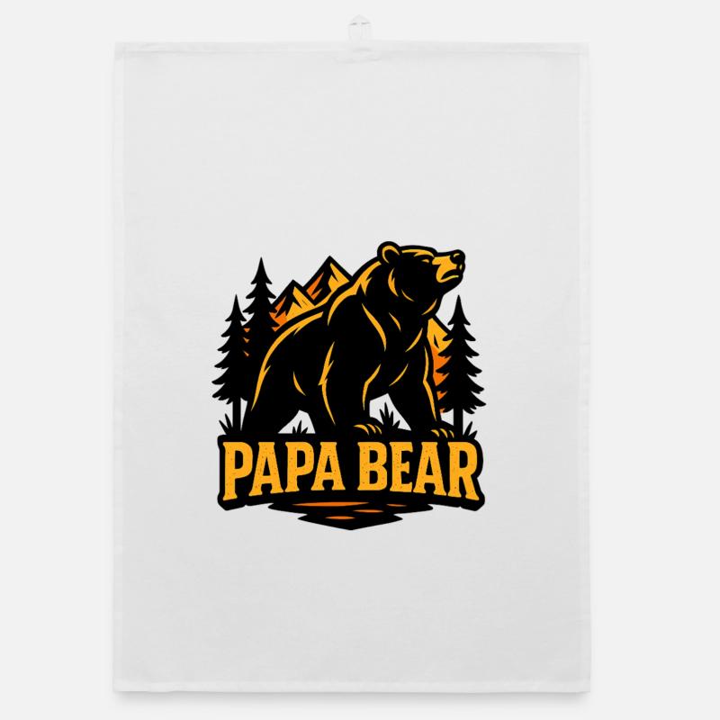 Papa Bear Mighty Forest Bear Organic dish towel