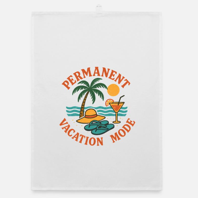 Permanent Vacation Retro Mode Organic dish towel
