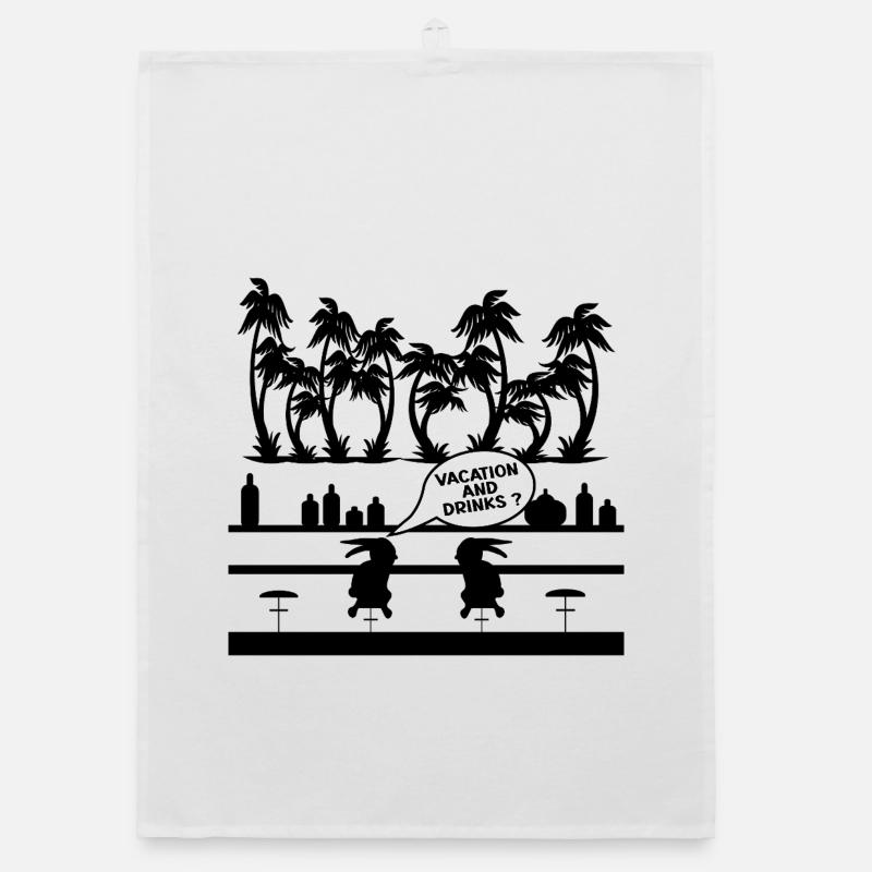 VACATION DRINKS BAR Organic dish towel