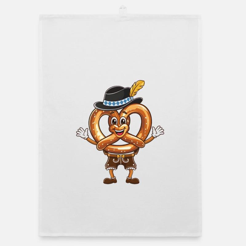 Fröhliche Brezel Organic Geschirrtuch