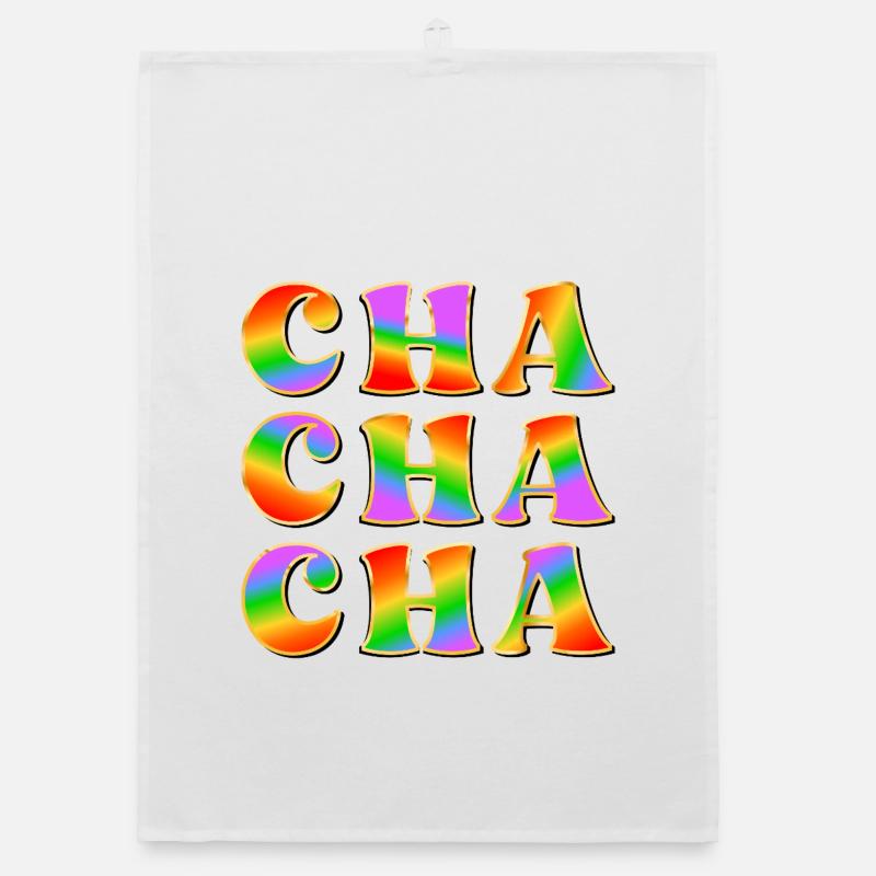 RAINBOW DANCE - DANCING CHA CHA CHA Organic dish towel