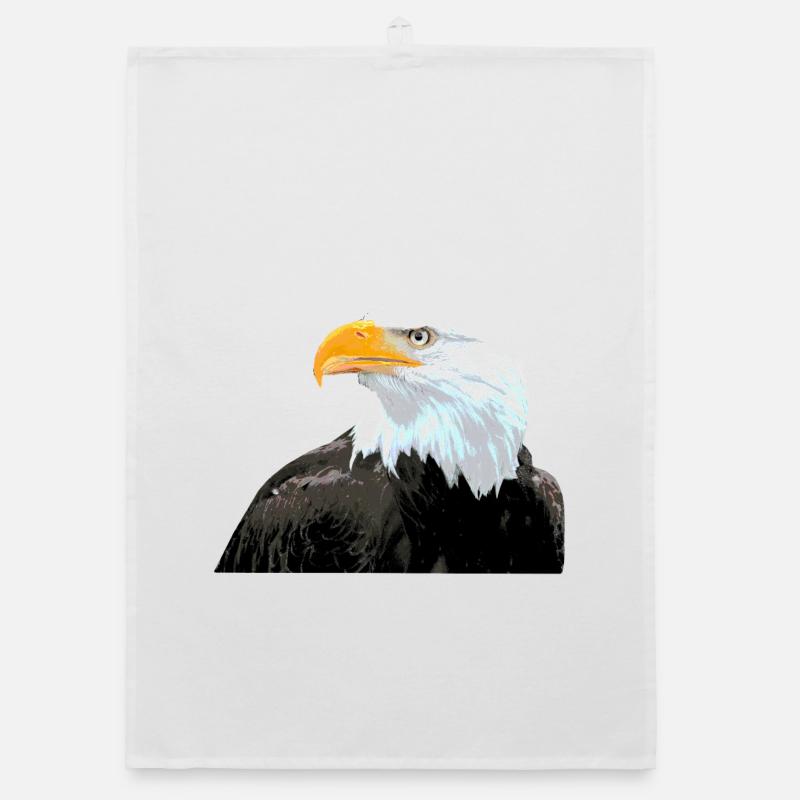 Bald Eagle Bird Statement Cool Animals Organic dish towel