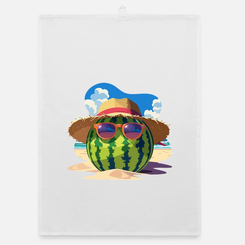 Pastèque été cool douceur sur la plage Torchon bio