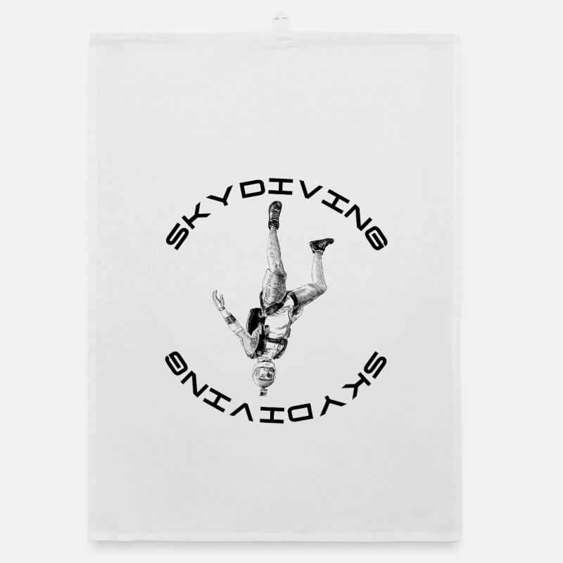Skydiving - Organic Geschirrtuch - Weiß