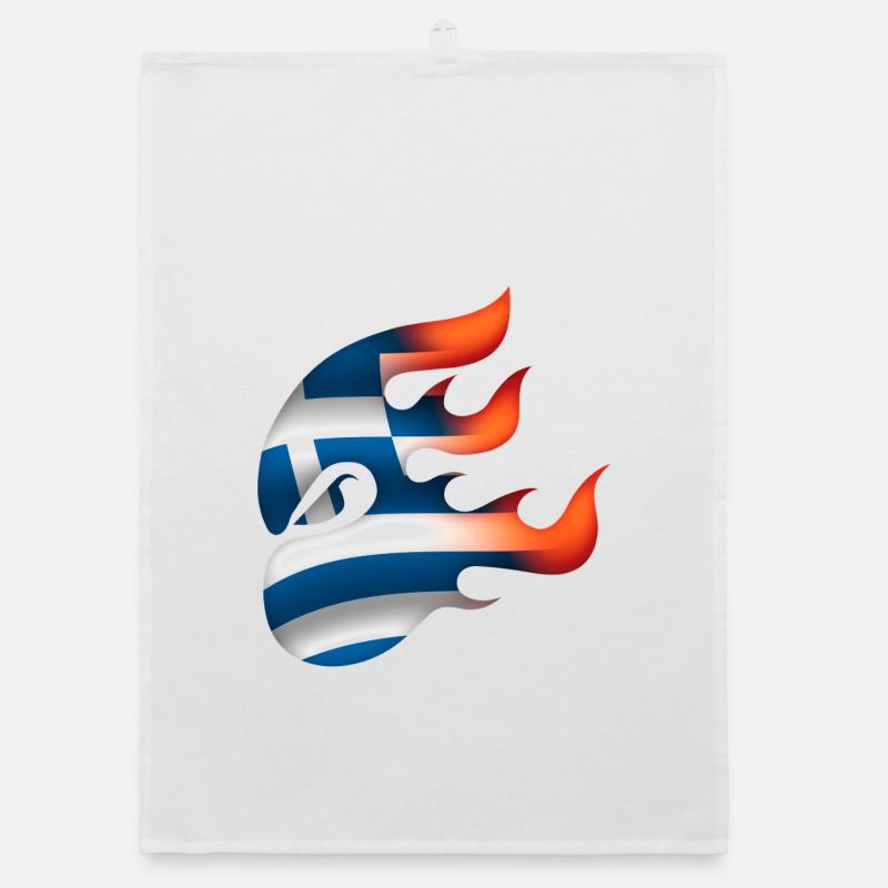 Drapeau de la Grèce - Grèce - Ninja Torchon bio