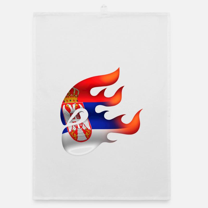 Drapeau de la Serbie - Serbe - Ninja Torchon bio