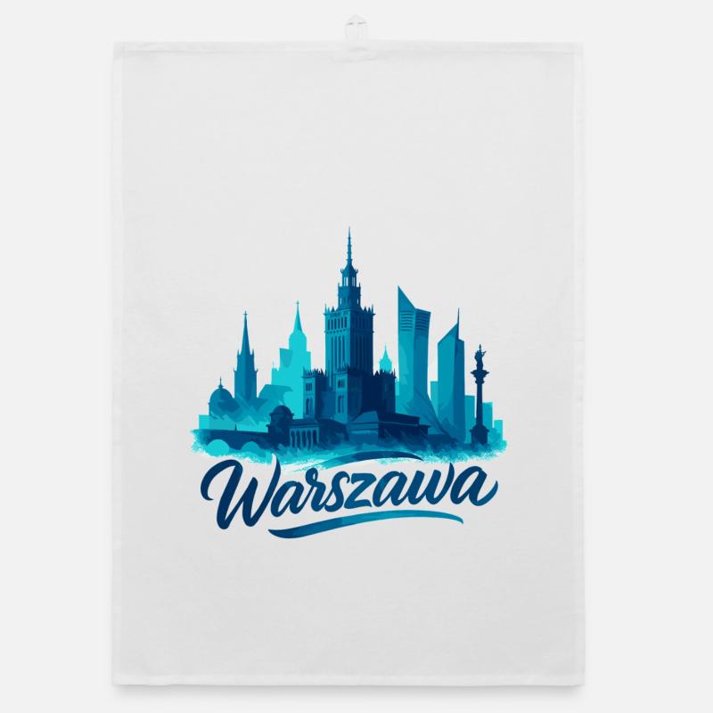 Varsovie Warszawa Capitale Pologne Cadeau Torchon bio