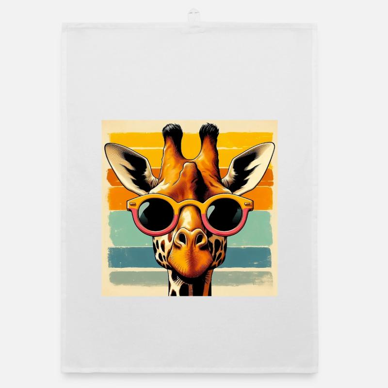 Giraffe - Organic Geschirrtuch - Weiß