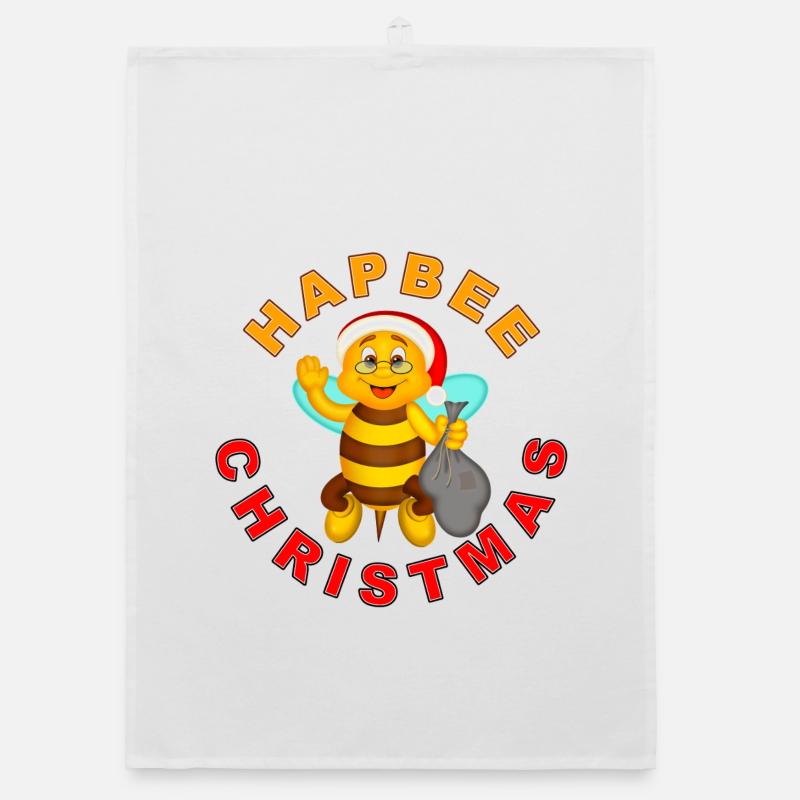 HAPBEE Weihnachten mit Text Organic Geschirrtuch