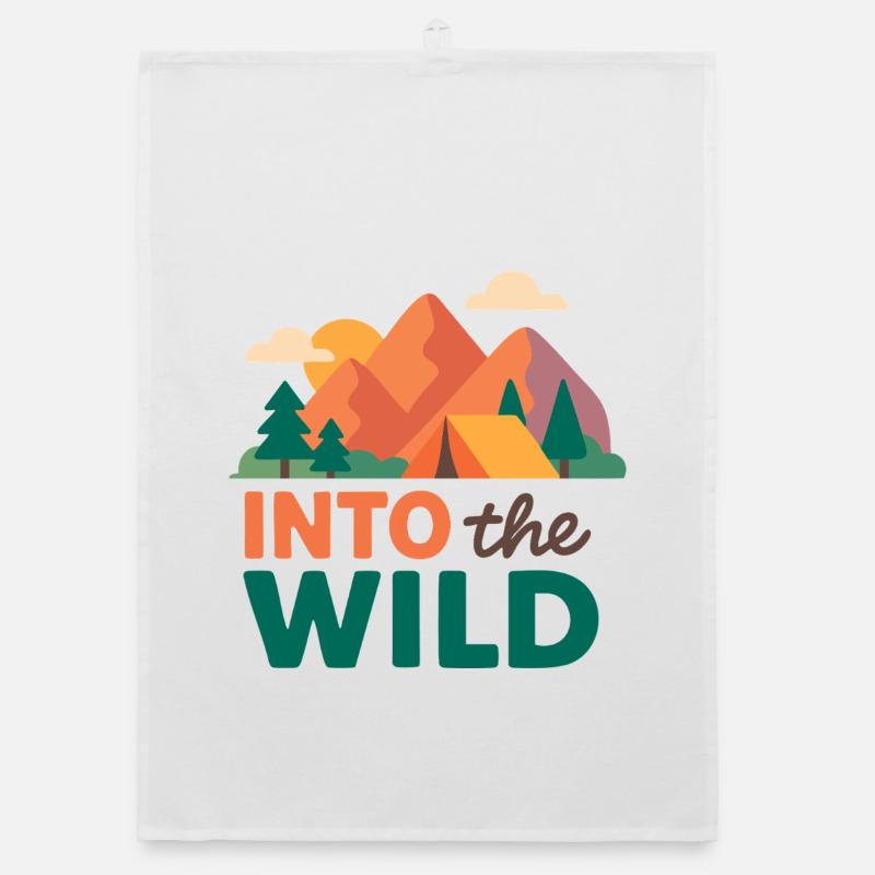 Mountains and forest wilderness Organic dish towel