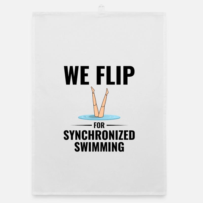 Humorous Legs Drowning Synchronized Swim Organic dish towel