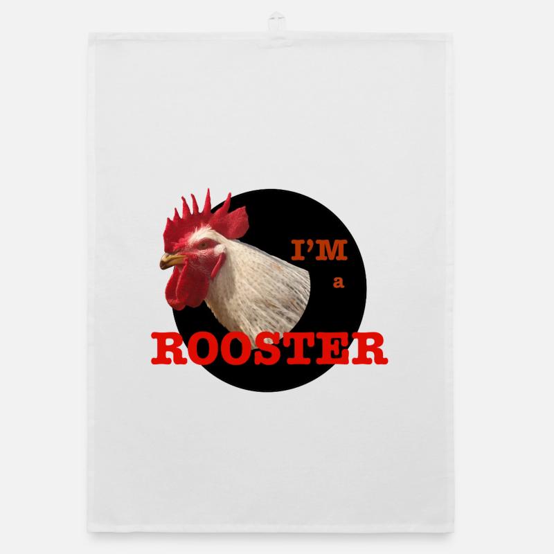 Custom Rooster Design for Unique Style Organic dish towel