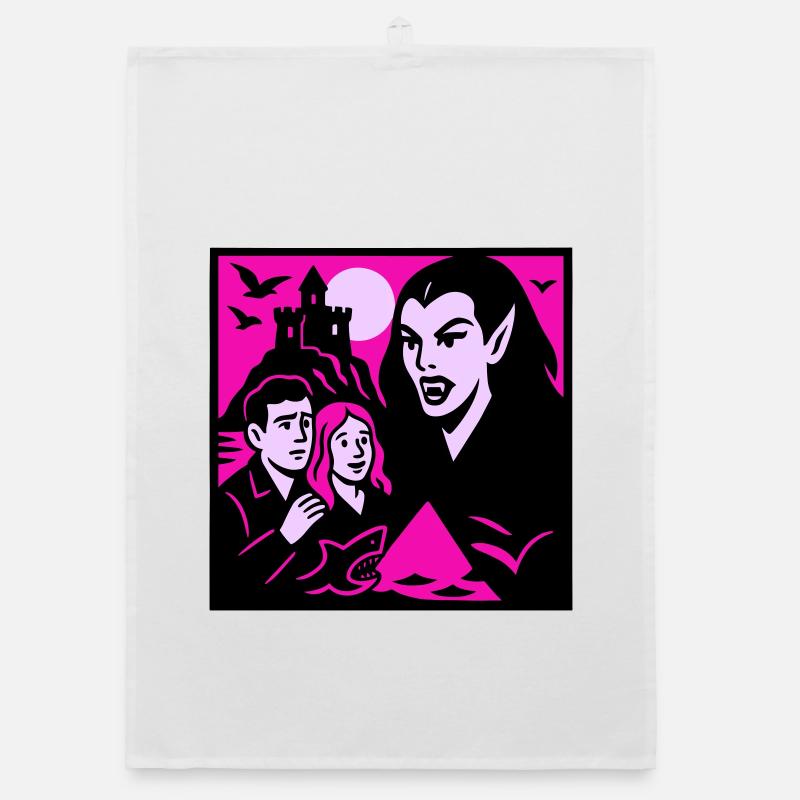 Vampire Countess Organic dish towel