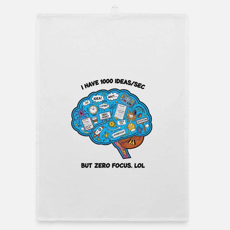 Creative Brainstorming Illustration Organic dish towel