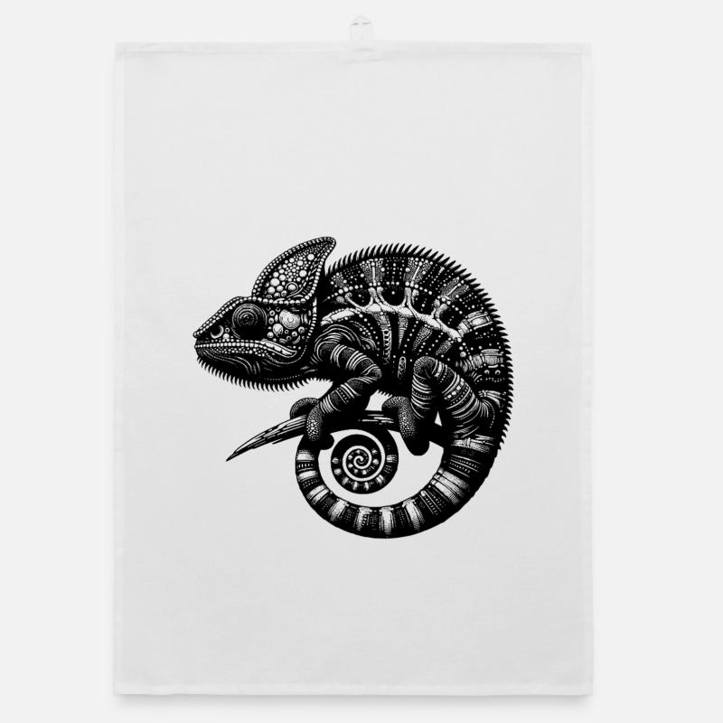 Tropical Lizard Wonder Exotic Lizard Organic dish towel