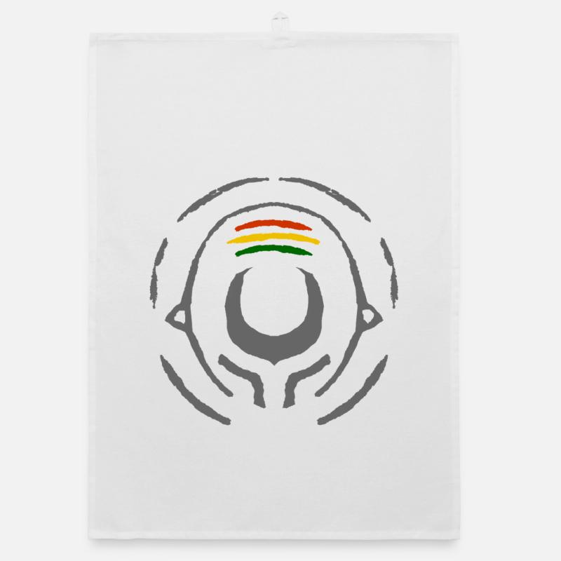 Abstract Reggae Circle Pattern Organic dish towel