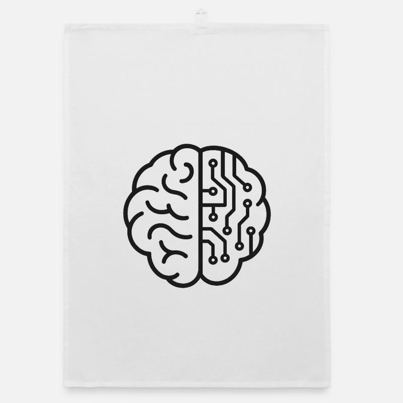 Futuristic Brain Designs Organic dish towel
