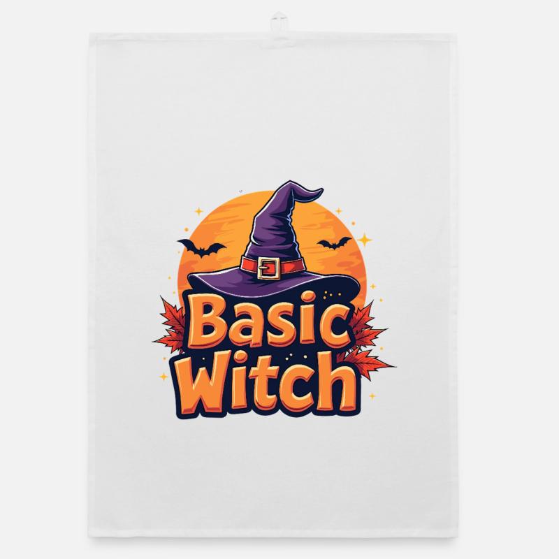 Basic Witch Halloween-Spruch Organic Geschirrtuch