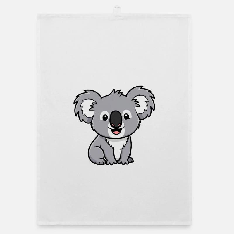 Motif de dessin animé de koala mignon Torchon bio