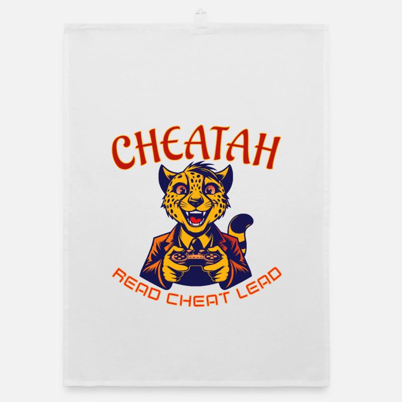 Cheatah Gaming Maskottchen Design Organic Geschirrtuch