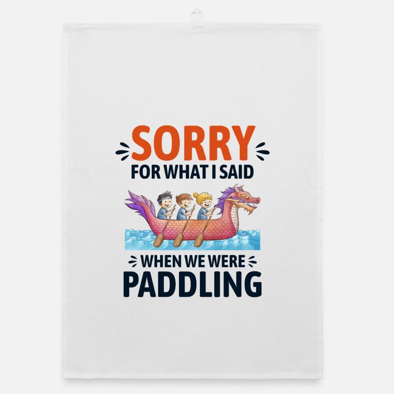 Équipage de course de bateaux-dragons Torchon bio