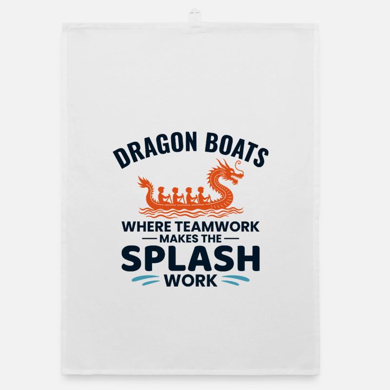 Équipage de course de bateaux-dragons Torchon bio