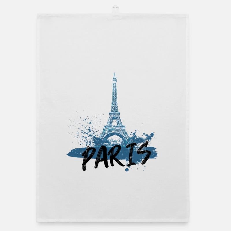 Entwurf des Eiffelturms in Paris Organic Geschirrtuch