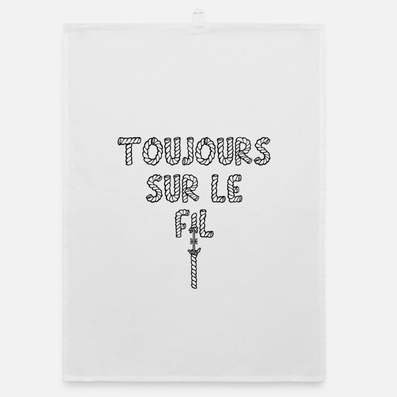 IMMER AM RANDE! (Gefahr, Risiko) Organic Geschirrtuch