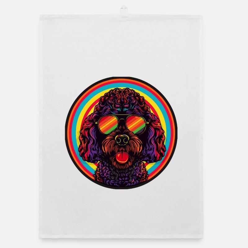 Labrador Sunglasses Easter Organic dish towel