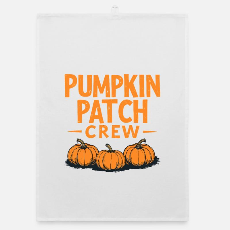 Pumpkin Patch Crew - Pumpkin Saying Organic dish towel