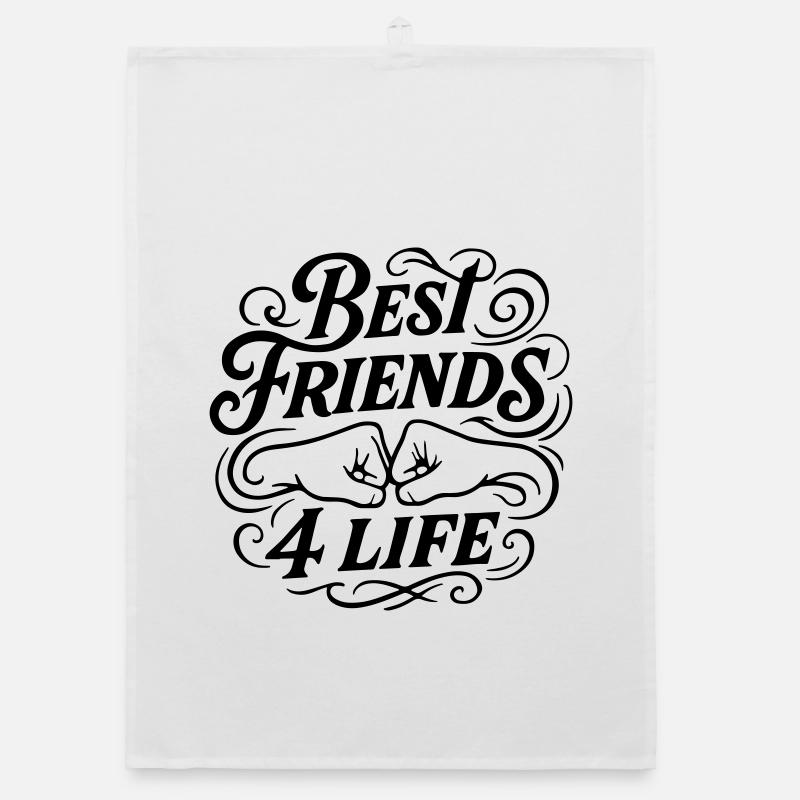 Beste Freunde Faustschlag Organic Geschirrtuch