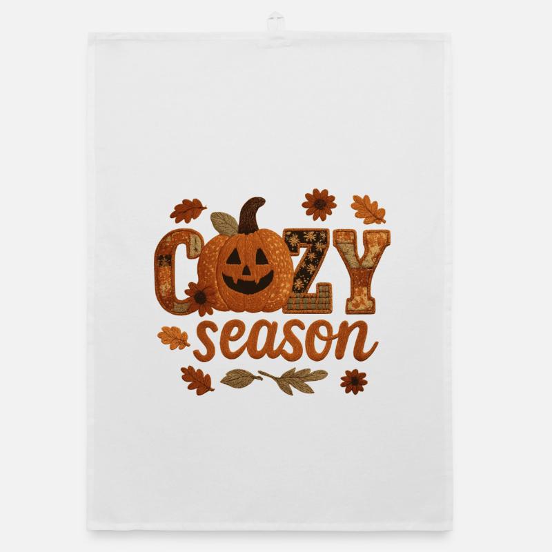 Patchwork de citrouilles douillettes Torchon bio