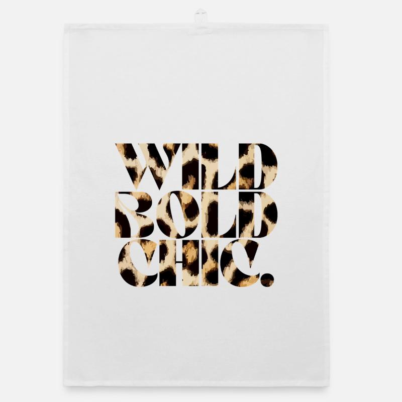 Wild Bold Chic Typography Organic dish towel