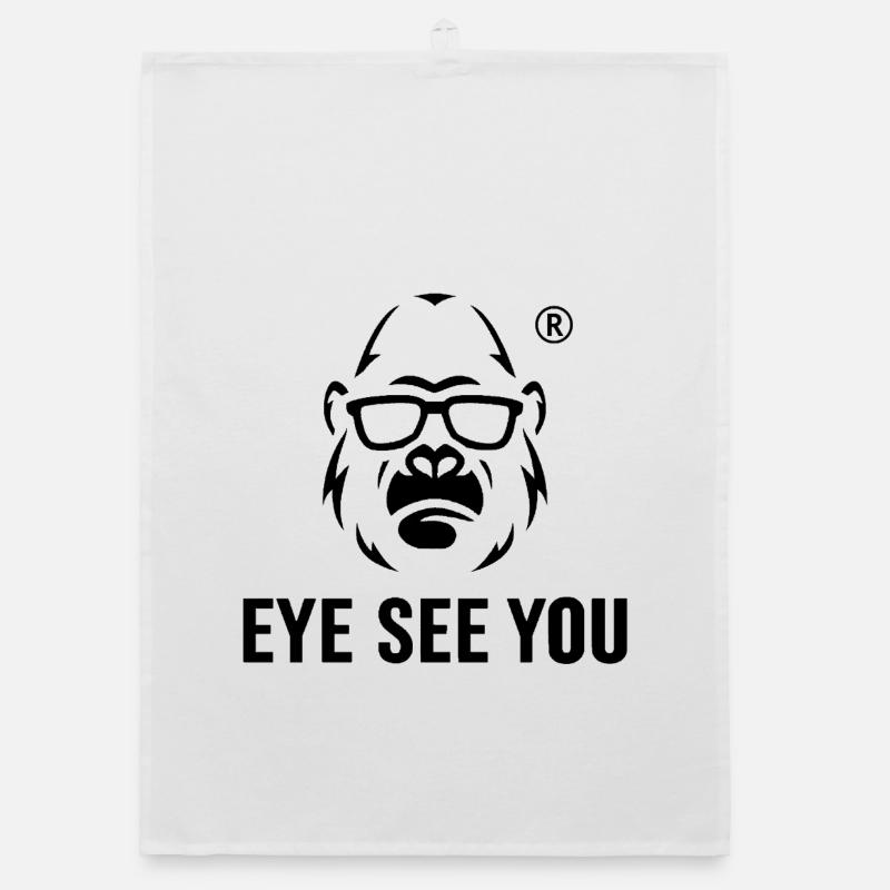 Gorilla mit Sonnenbrille Evil SeeV Organic Geschirrtuch