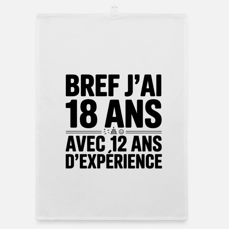 18 Ans avec 12 Ans d'Expérience Torchon bio